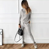 Two Piece Sets High Collar | Natali Chicy Boutique Light Grey XL