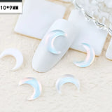 100pcs 10mm Moon Diamond | Luster Chicy Boutique 10mm White 100pcs