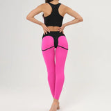 High-Waist Spliced Sports Leggings | Vexa Chicy Boutique