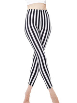 Plaid High Waist Leggings | PlaidFit Chicy Boutique Fine Vertical Stripe S