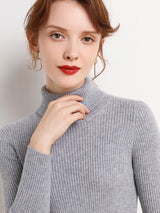 Turtleneck Sweater | Frostine Chicy Boutique GREY One Size