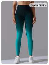 Lycra High Waisted Hip Lifting Leggings | Colorful Chicy Boutique Black green L
