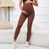 Maternity Leggings Pregnancy | NuLuxe Chicy Boutique Brown M
