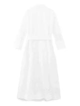 White Embroidery Midi Dresss | Avelis Chicy Boutique