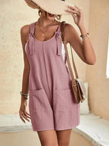 Tie Knot Strap Jumpsuits with Pockets | Serene Chicy Boutique