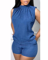 Sleeveless Tank Top and Shorts Set | Lilo Chicy Boutique