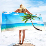 Coconut Tree Beach Sand Towel | Astrid Chicy Boutique Green H150xW220cm