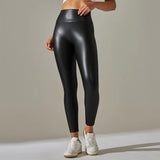 Trendy Oversized High-Waisted PU Leather Leggings | Gleather Chicy Boutique