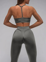 Black Scrunch Butt Yoga Leggings | GlutiFlex Chicy Boutique GRAY S