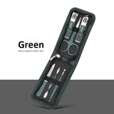 6 Pcs Portable Luxury Manicure Kit Sets Chicy Boutique 6 Pcs Green