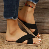 Straw Flat Slippers | Hemp Chicy Boutique