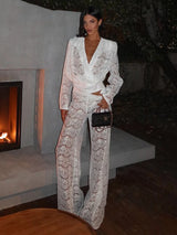 White Lace Two Piece Sets | Ruli Chicy Boutique