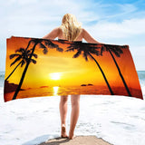 Coconut Tree Beach Sand Towel | Astrid Chicy Boutique Yellow H150xW220cm