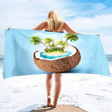 Coconut Tree Beach Sand Towel | Astrid Chicy Boutique Black H150xW220cm