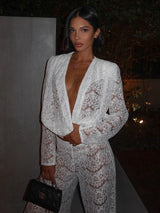 White Lace Two Piece Sets | Ruli Chicy Boutique WHITE S(30-32)