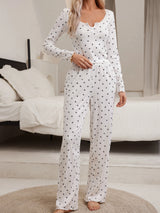 Cozy Bowknot Pajama Set – Cute & Comfy Sleepwear 🎀 | Velmora Chicy Boutique