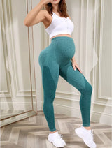 Maternity Leggings Leggings | ZephyrLegs Chicy Boutique Lake Blue S