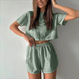 Loose Round Neck set | Ninocha Chicy Boutique ST Green XL