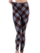 Plaid High Waist Leggings | PlaidFit Chicy Boutique Red Stripe Grid S