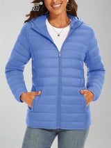 Full Zip Up Hooded Puffer Jacket | Glaciera Chicy Boutique