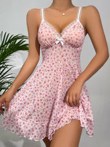 Floral Printed Lace Pijama | Goddess Chicy Boutique
