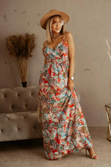 V-neck sleeveless camisole dress | Pricha Chicy Boutique Mixed Color M