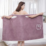 Women Chest Wearable Bath Towel | Elowen Chicy Boutique Purple-1PC