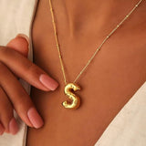 Glossy Letter Copper Pendant | Shimi 0 Fibobus DropShipping