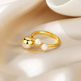 Freshwater Pearl Ring 0 Chicy Boutique Gold Size12