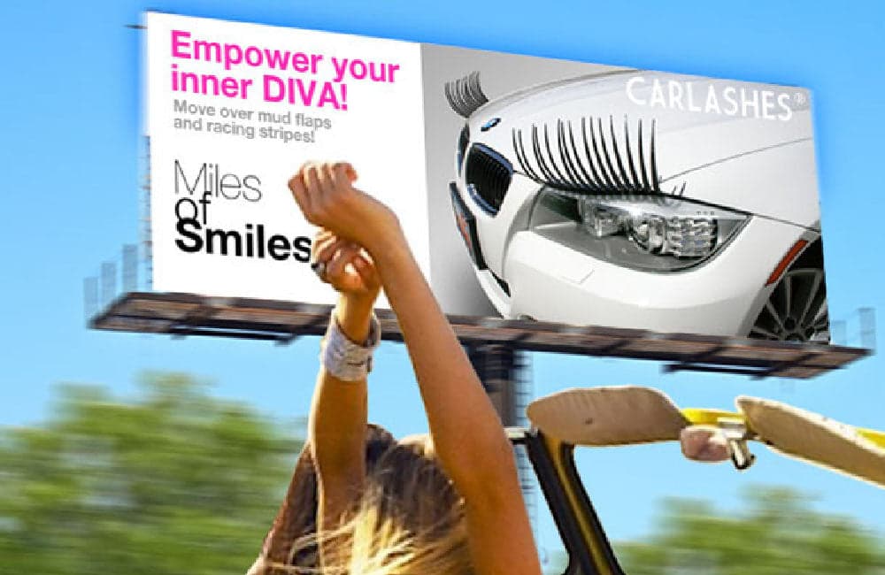Car Eyelashes + Crystal Eyeliner Set