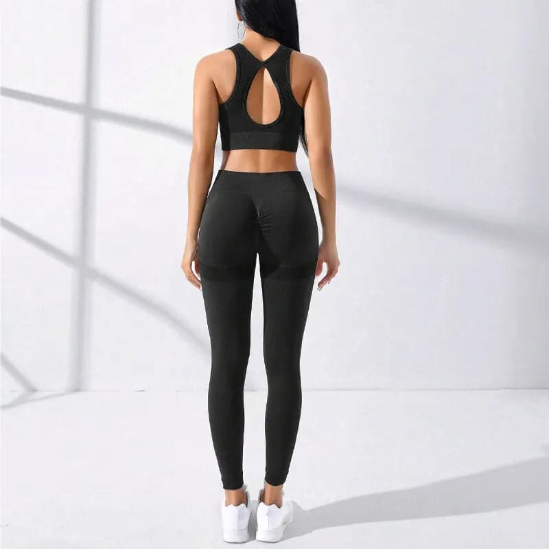 2 pcs Crisscross Back Cami Hip-hugging Tummy Control Leggings | Crisback