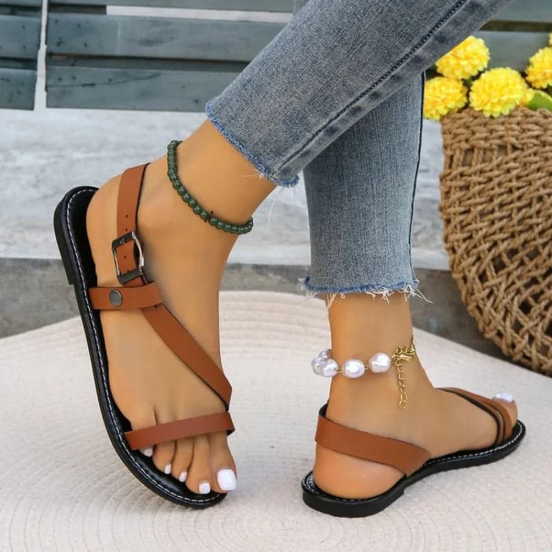 Flip Flops Flat Simple Open Toe Slippers | Honey