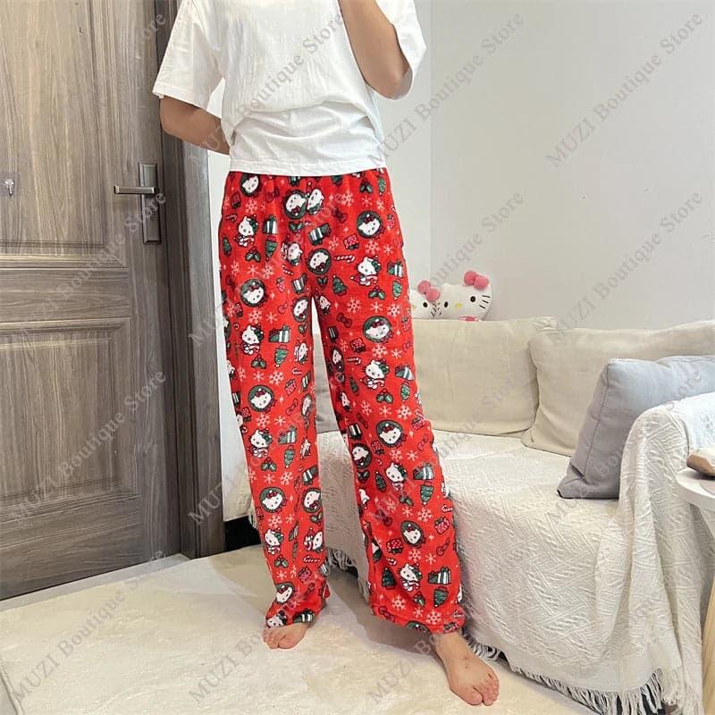 Hello Kitty Pants Pajama Coral Velvet | Mars