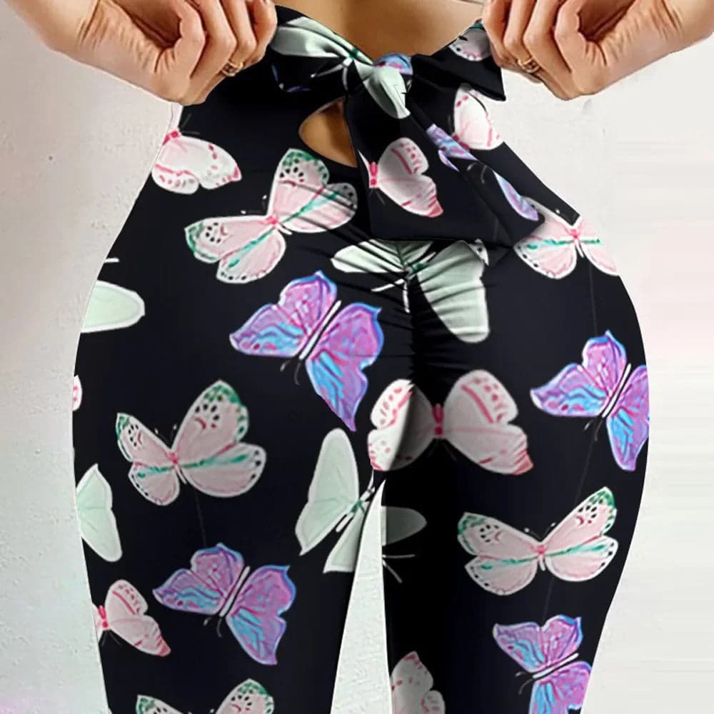 High-Waist Butterfly Booty Lift Leggings 🦋 | Flutter