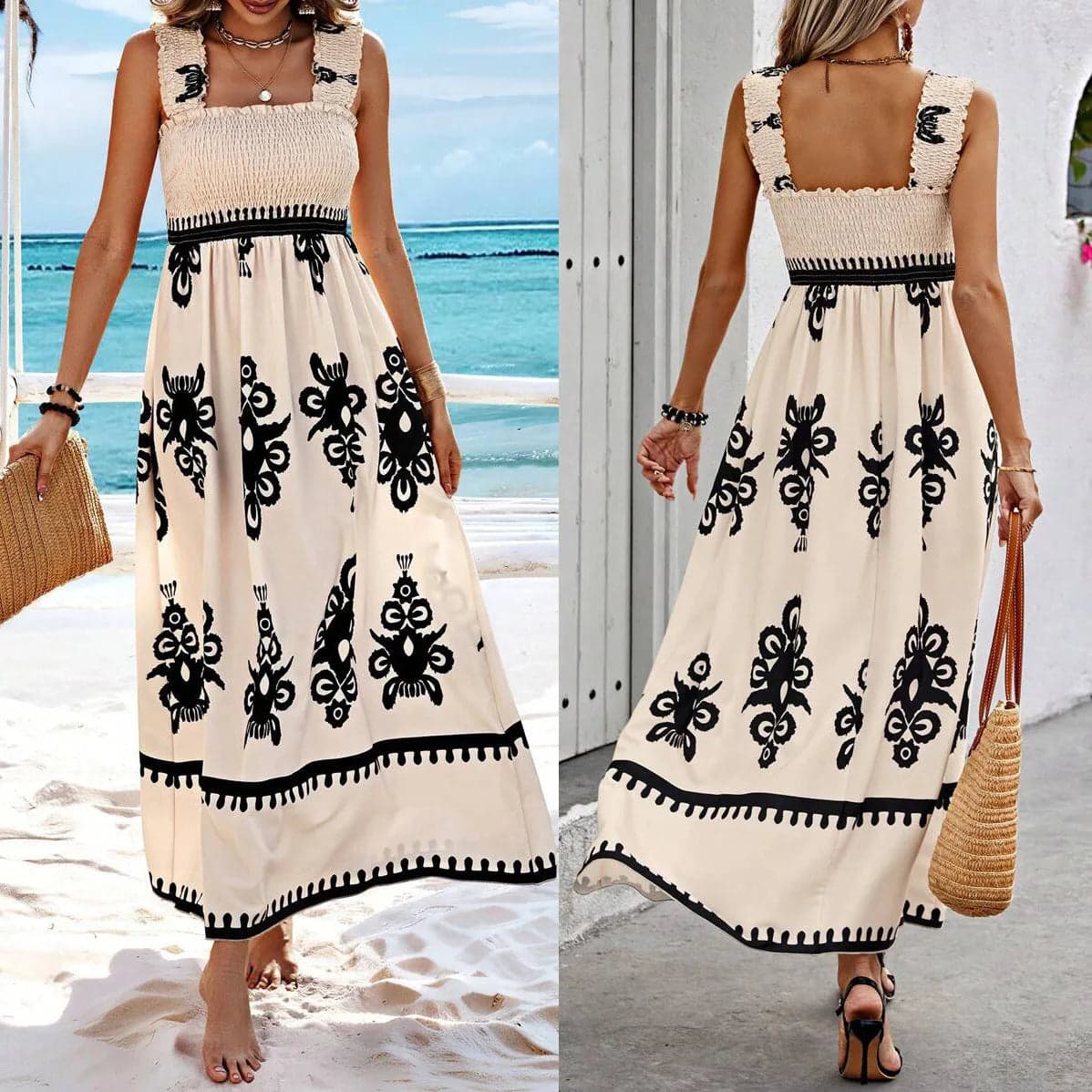 🌴 Summer Strappy Backless Dress  | Beach