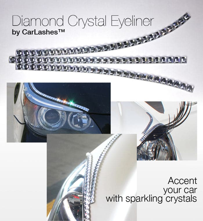 Car Eyelashes + Crystal Eyeliner Set