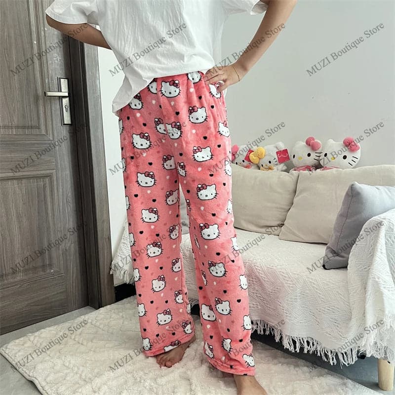 Hello Kitty Pants Pajama Coral Velvet | Mars