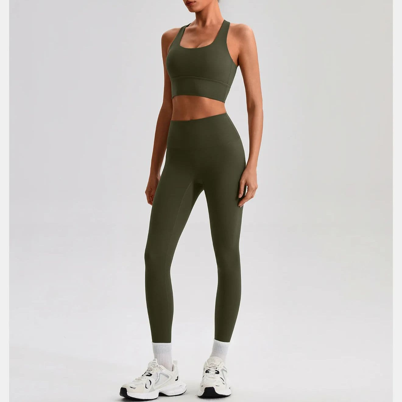 Ribbed Yoga & Gym 2-Piece Set in as shown, photo 2 of 6
