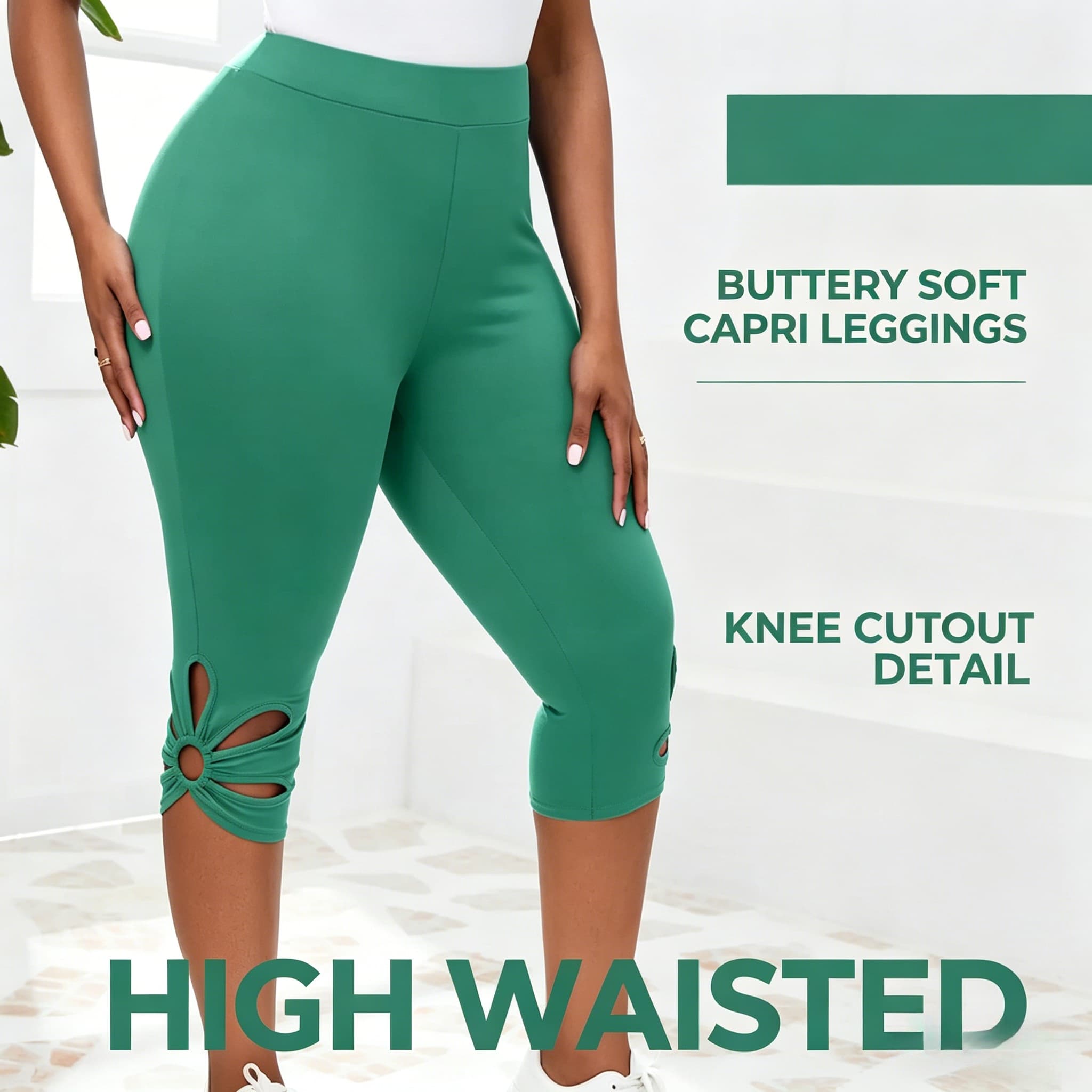 Seamless Plus-Size Capri Leggings in as shown, photo 3 of 6