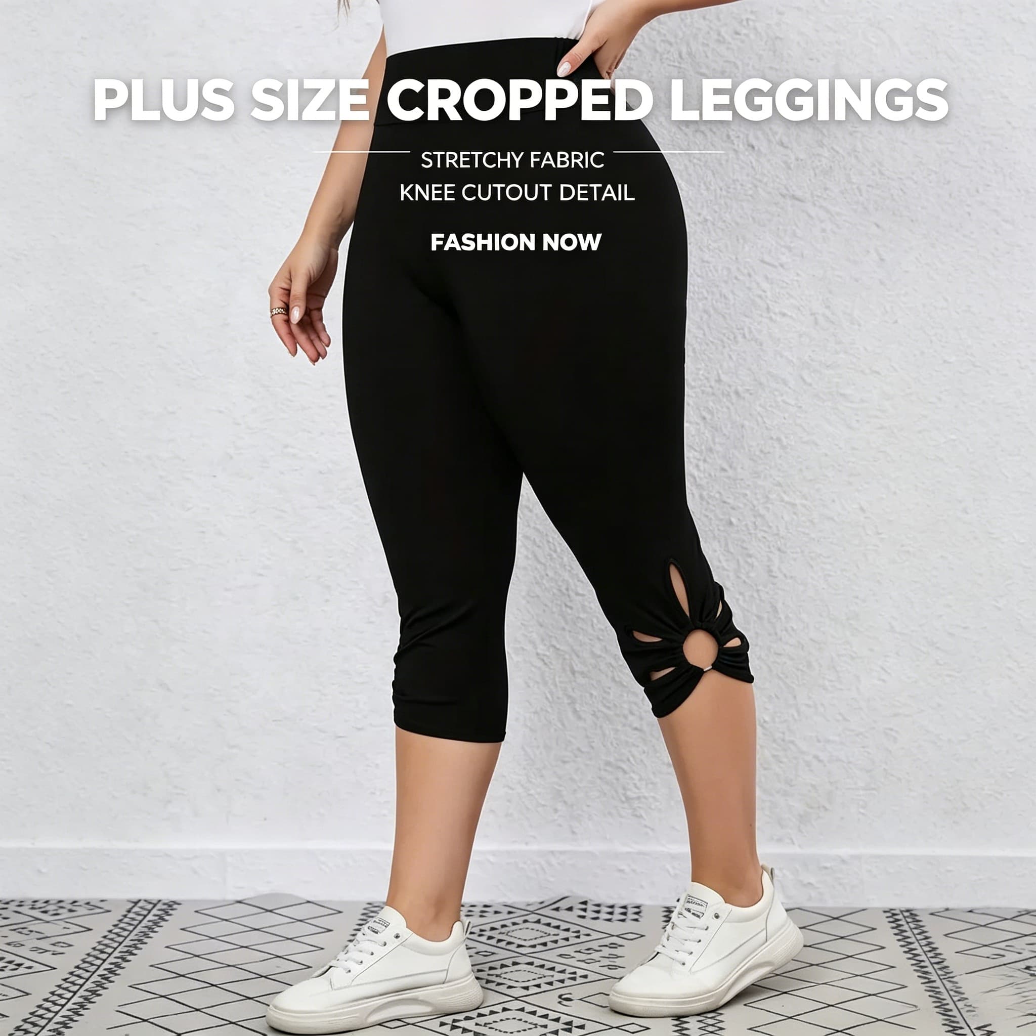 Seamless Plus-Size Capri Leggings in as shown, photo 5 of 6