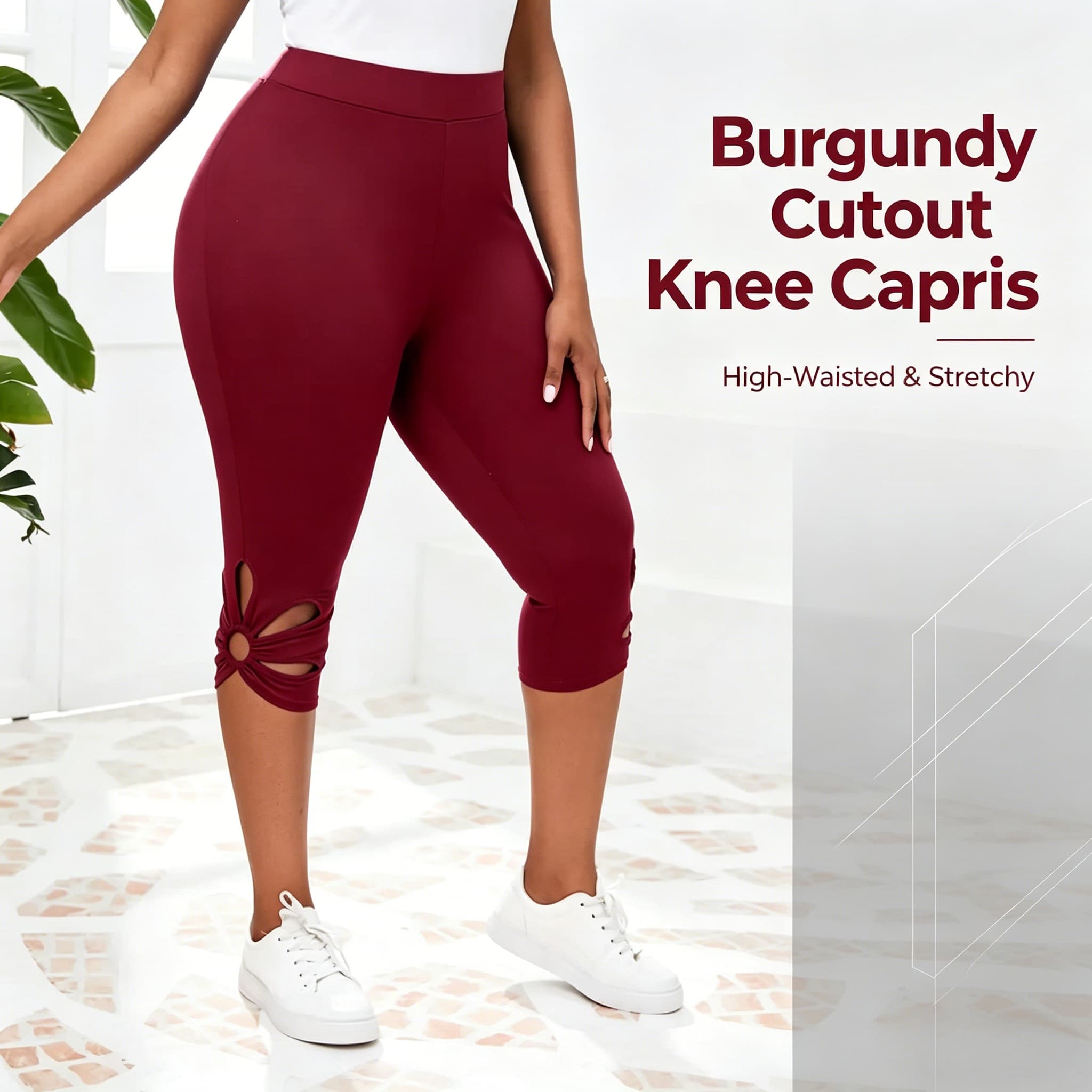 Seamless Plus-Size Capri Leggings in as shown, photo 6 of 6