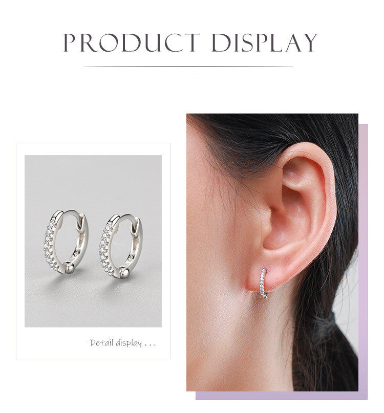 Silver Plated Earrings With Diamonds | Natasha