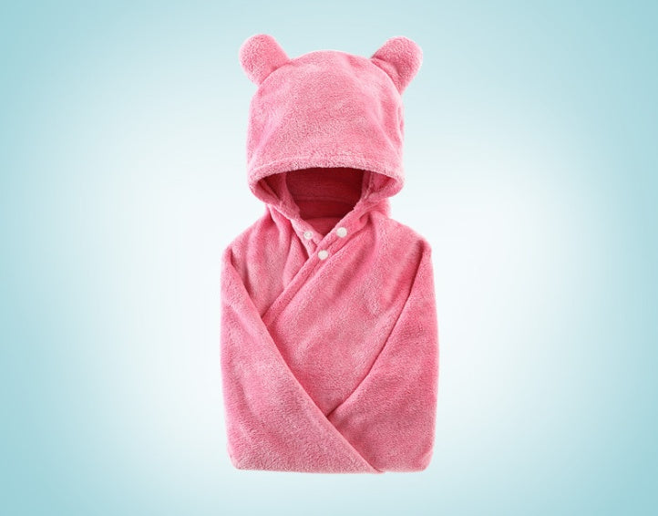 Cotton baby care hooded bath towel - Chicy Boutique