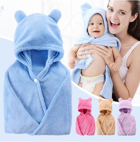 Cotton baby care hooded bath towel - Chicy Boutique