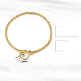 Fried Dough Twists Chain Diamond Bracelet | Han