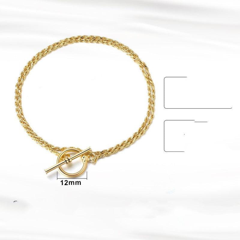 Fried Dough Twists Chain Diamond Bracelet | Han