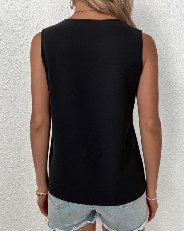 Vest Simple Solid Color | Yasha