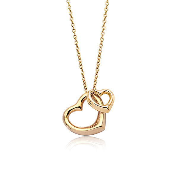 gold plated heart-shaped necklace | Daniel