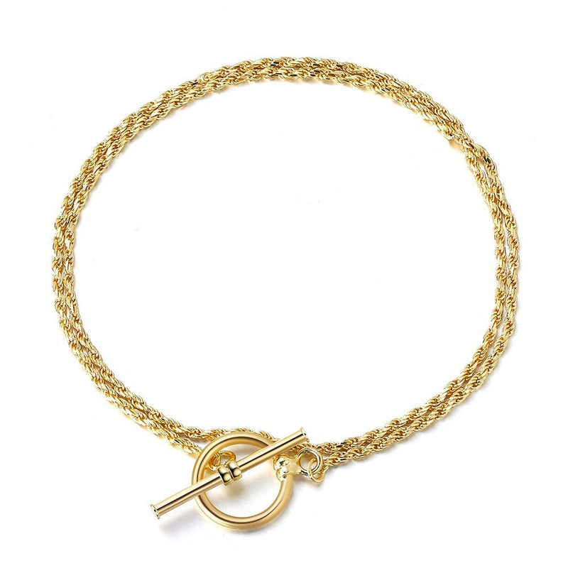 Fried Dough Twists Chain Diamond Bracelet | Han