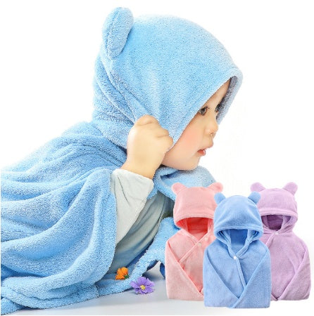 Cotton baby care hooded bath towel - Chicy Boutique